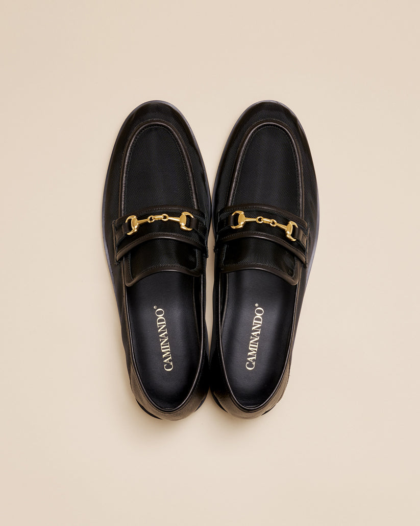 MESH BIT LOAFERS BLACK