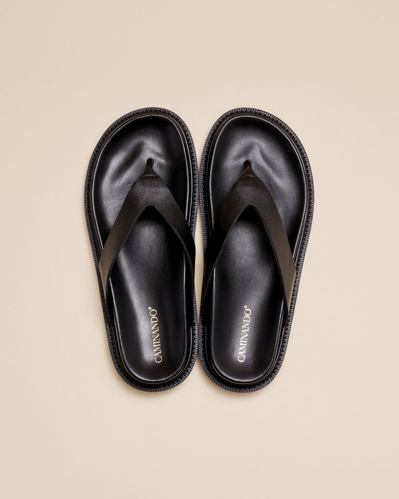 THONG SANDALS BLACK