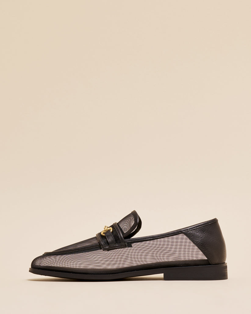 MESH BIT LOAFERS BLACK