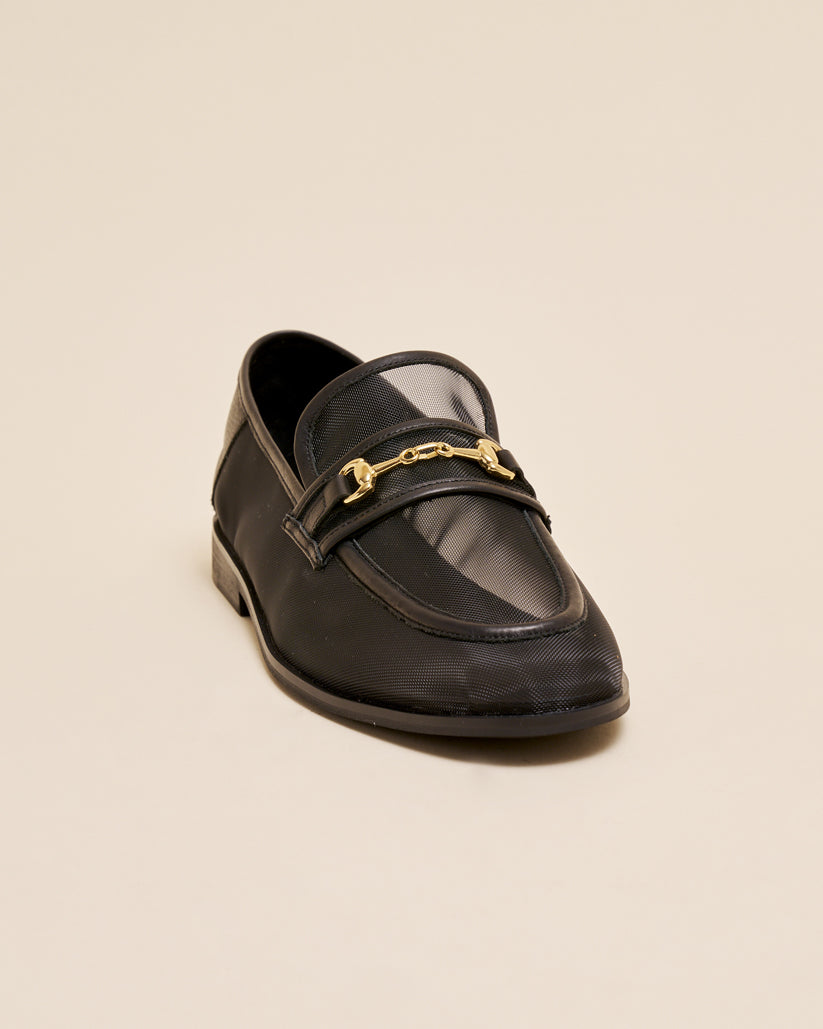 MESH BIT LOAFERS BLACK