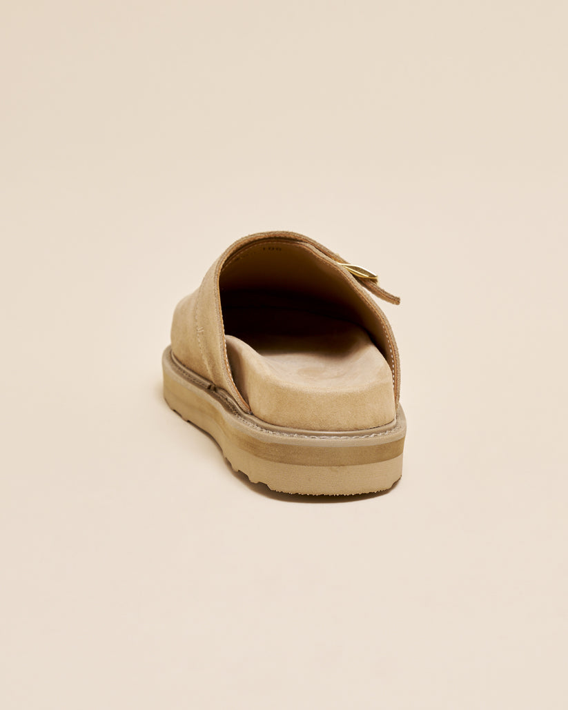 STRAP MULE BEIGE SUEDE