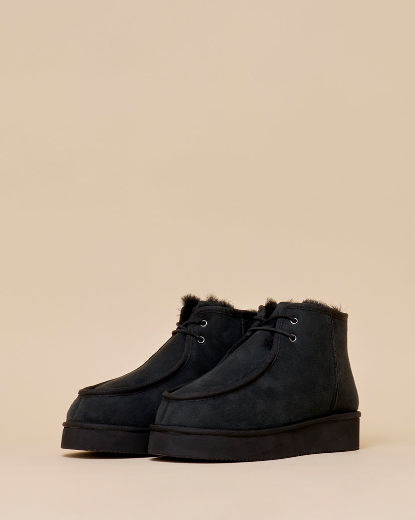 MOUTON MOC SHOES BLACK