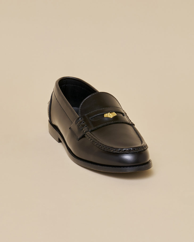 ALMOND TOE PENNY LOAFER BLACK