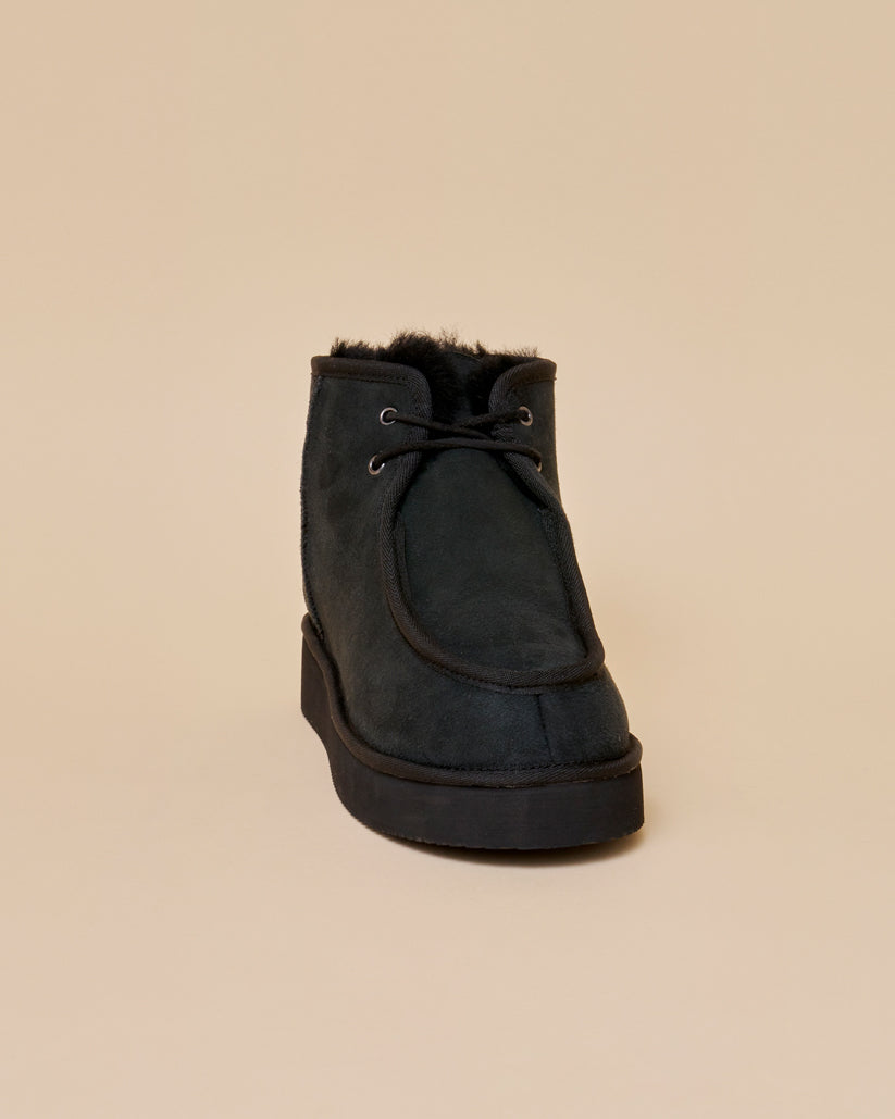 MOUTON MOC SHOES BLACK